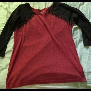 Red & Black Long Sleeve Shirt